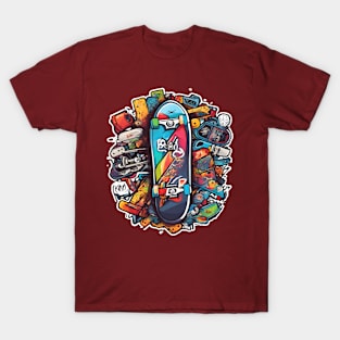 new colorfull skate board T-Shirt